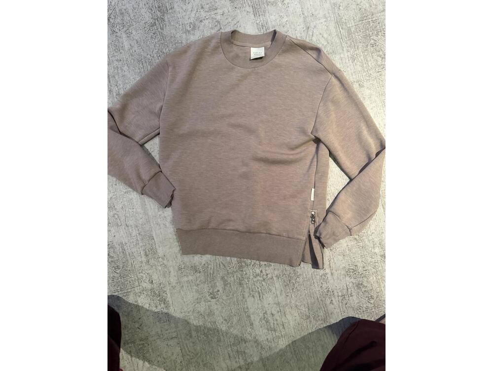 Varley DoubleSoft Gabriella Crewneck Sweatshirt in Taupe S